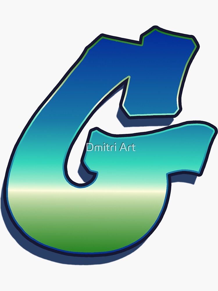 "Letter G Caribbean" Sticker for Sale by paintcave Redbubble