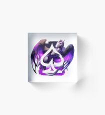 Asexual Pride Dragon Acrylic Block