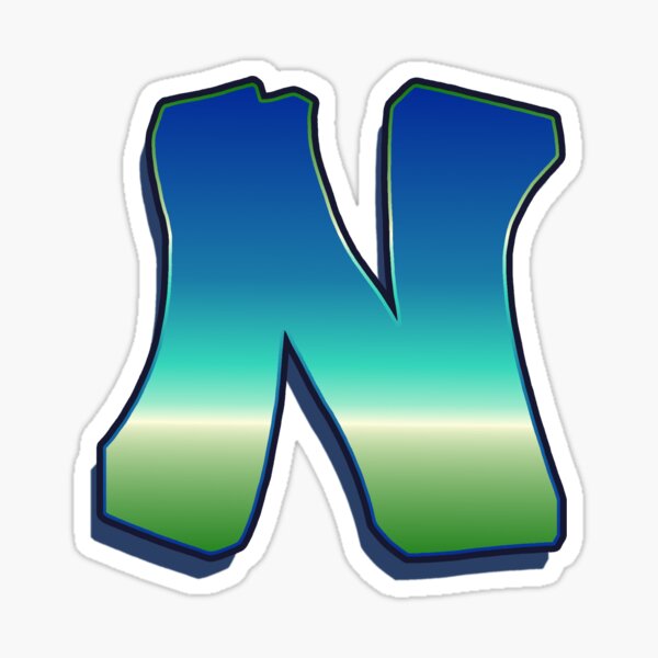Letter N - Caribbean Sticker