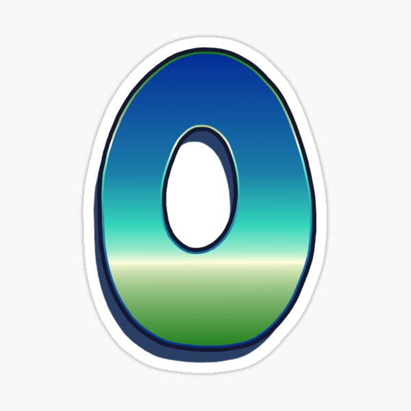 Letter O - Caribbean Sticker