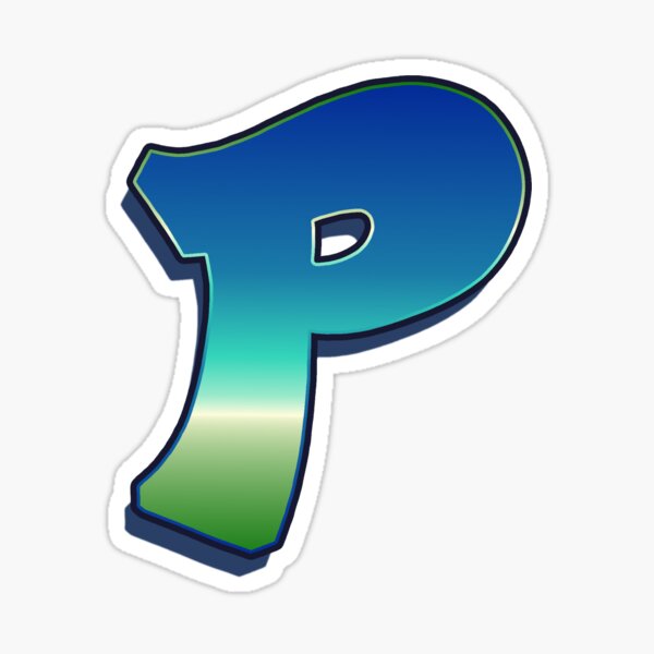 Letter P - Caribbean Sticker