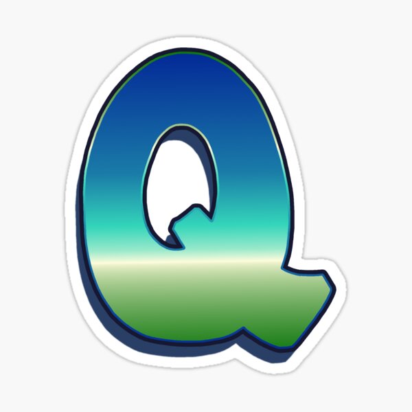 Letter Q - Caribbean Sticker