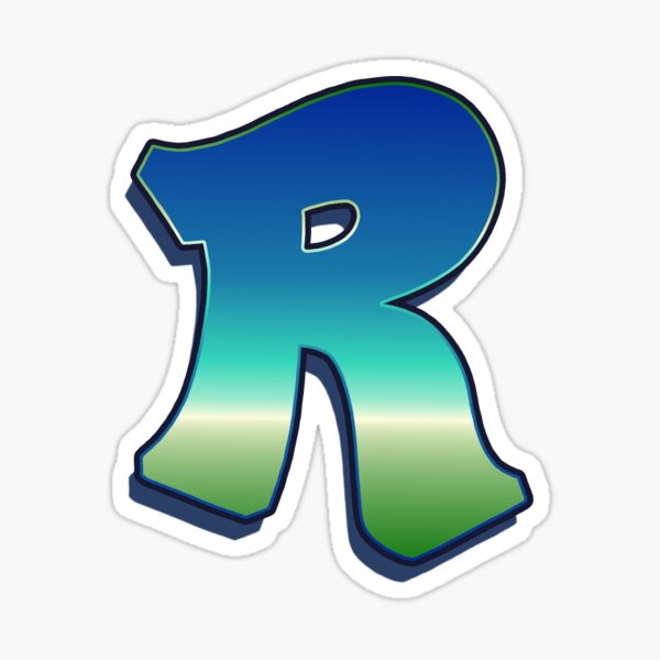 Letter R - Caribbean Sticker