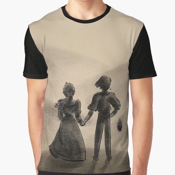 Silhouette of Howl's Moving Castle Graphic T-Shirt