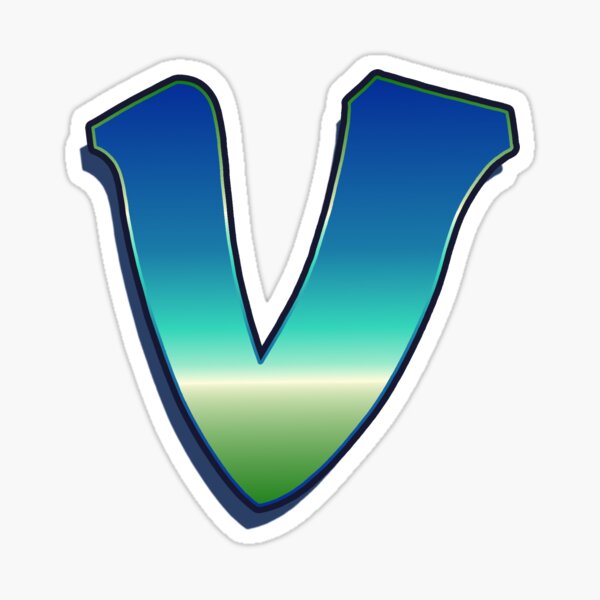 Letter V - Caribbean Sticker