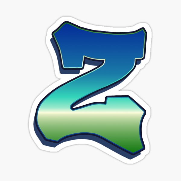 Letter Z - Caribbean Sticker