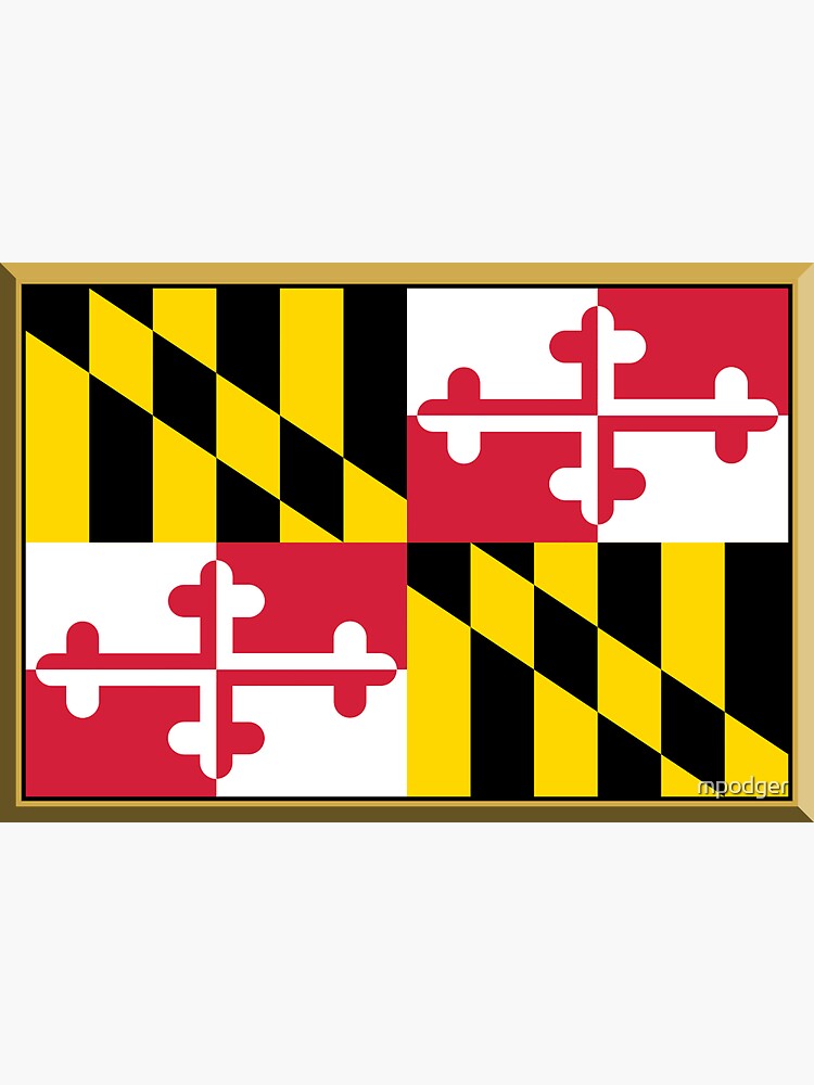 "Maryland State Flag Stickers, Gifts and Products" Sticker by mpodger