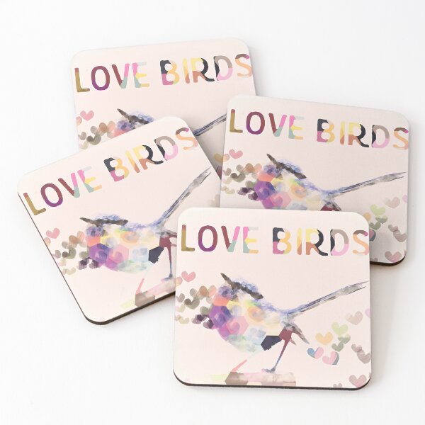 Item preview, Love Birds Abstract Print designed and sold by Amanda-Lakey.
