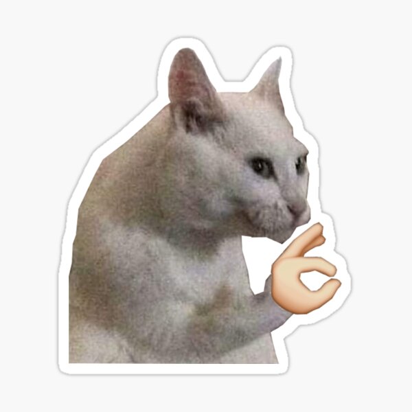 "OK Cat " Sticker for Sale by ElAitch Redbubble