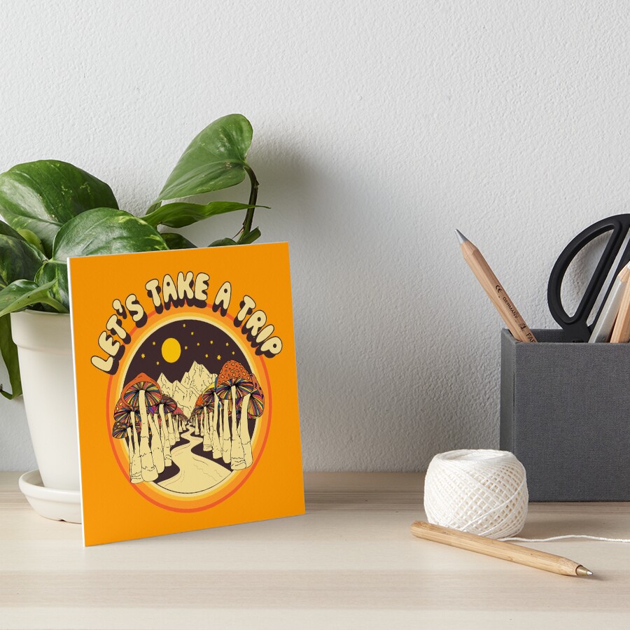 Magic Mushroom Take a Trip Art Board Print