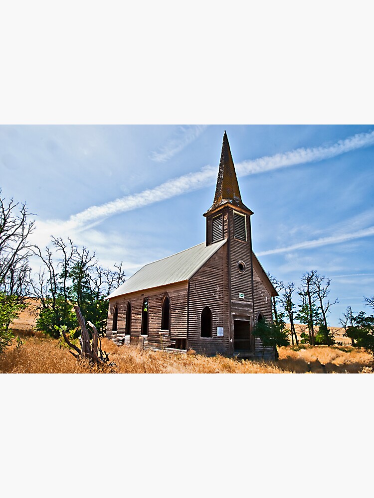 "Locust Grove Church, Sherman County, Oregon USA" Sticker for Sale by