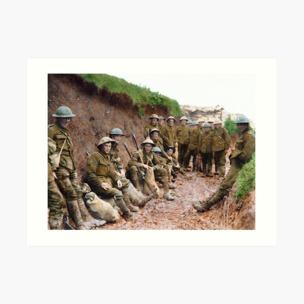 British soldiers at the Battle of the Somme Art Print