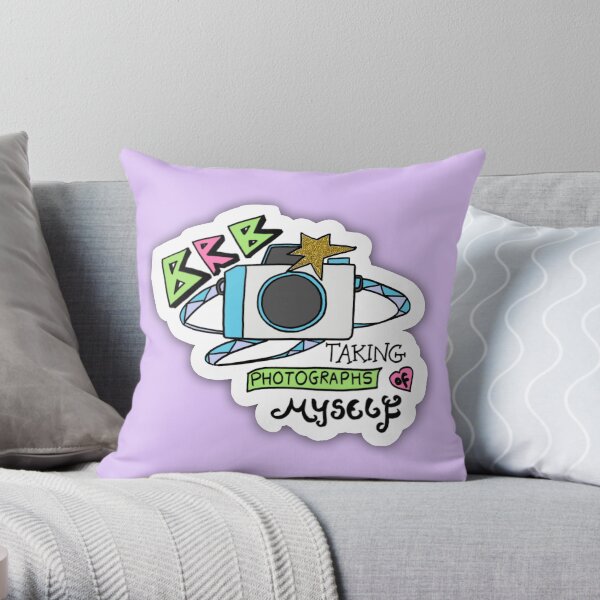 Camera Selfie Time Throw Pillow