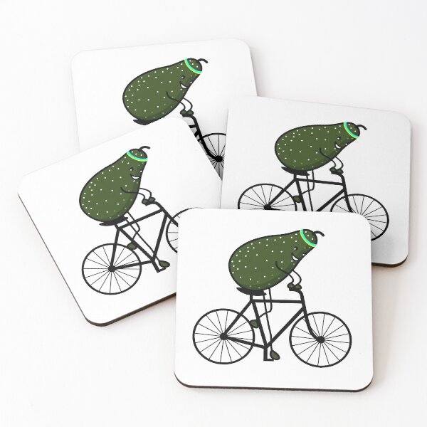 Item preview, Funny avocado rides a bicycle designed and sold by spontania.