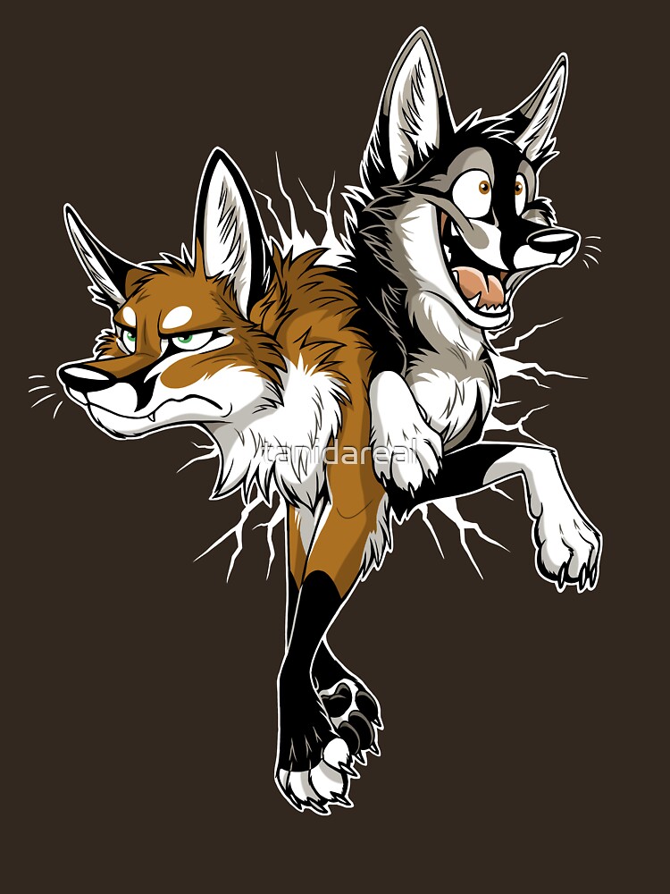 STUCK Foxes (dark background) by tanidareal
