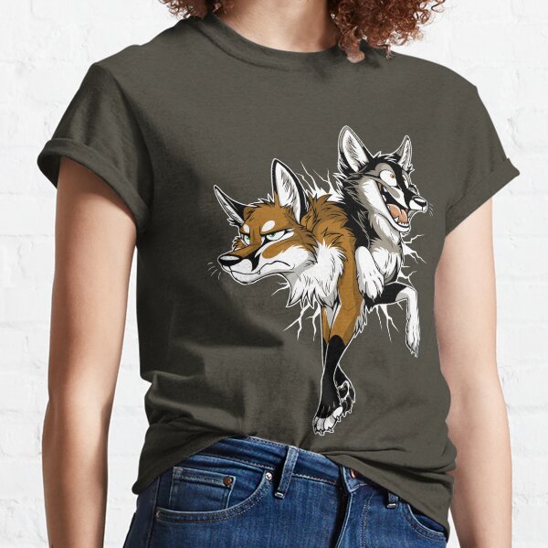 STUCK Foxes (white cracks) Classic T-Shirt