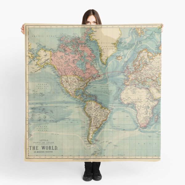 old world map print Scarf