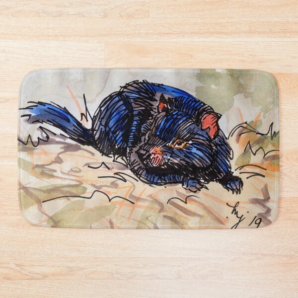 Item preview, Tasmanian Devil animal laying down curled up painting designed and sold by MikeJory.