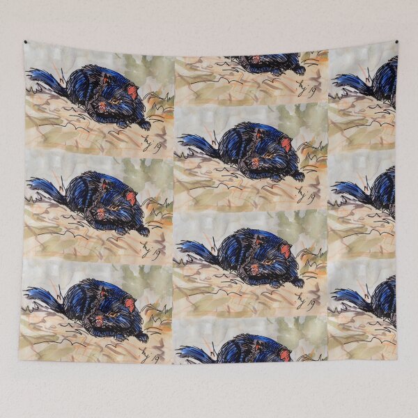 Item preview, Tasmanian Devil animal laying down curled up painting designed and sold by MikeJory.
