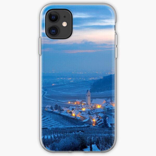 Village de Katzenthal en hiver Coque souple iPhone