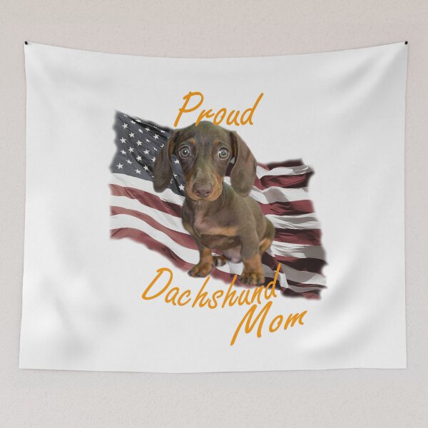 Item preview, Proud Dachshund Mom - US Flag   designed and sold by SadSacDesigns.