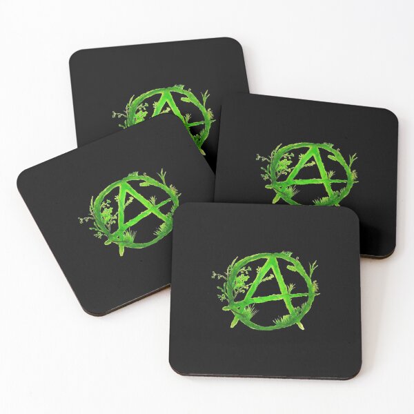 Item preview, green anarchy painted designed and sold by bumblethebee.