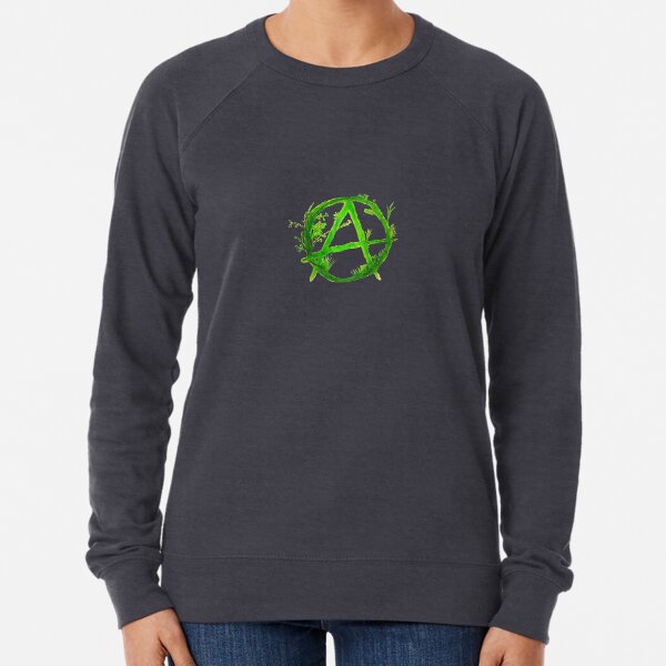 green anarchy painted Lightweight Sweatshirt