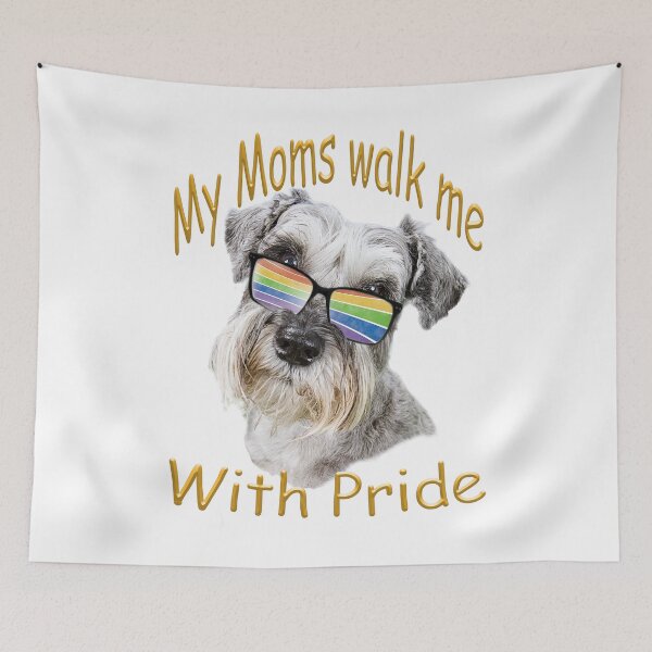 Item preview, My Moms walk me with Pride - cute Schnauzer  designed and sold by SadSacDesigns.