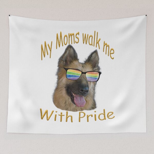 Item preview, My Moms walk me with Pride - cute German Shepherd designed and sold by SadSacDesigns.