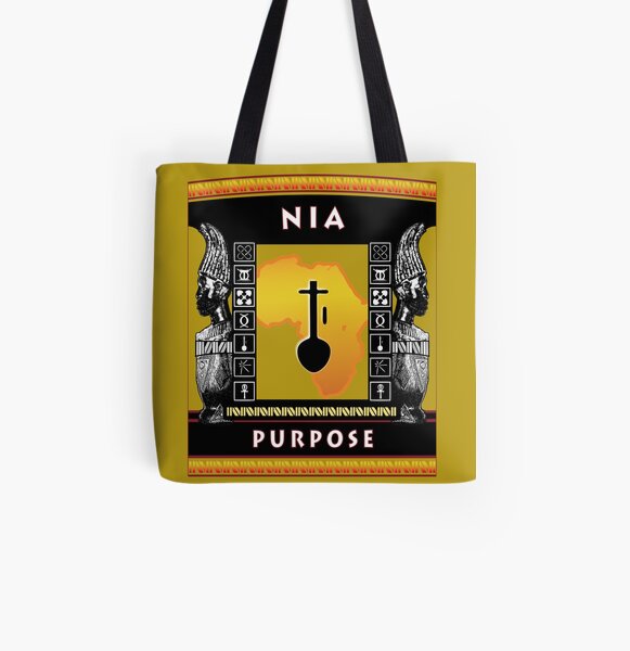 Nguzo Saba NIA All Over Print Tote Bag