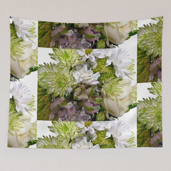 Item preview, WHITE AND GREEN FLOWERS designed and sold by Elaine Bawden.