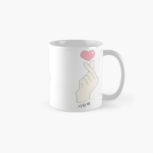 Kpop korean finger heart Classic Mug