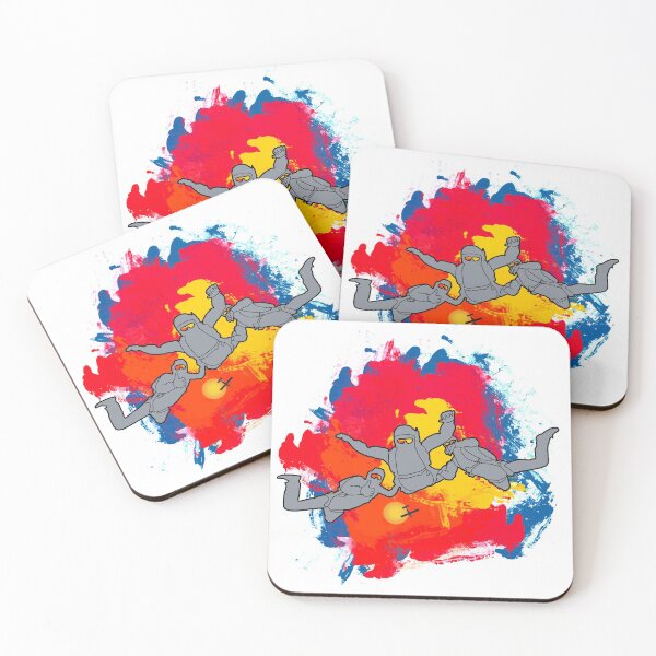 Item preview, 3 way skydive during sunset designed and sold by FatSlugDesigns.