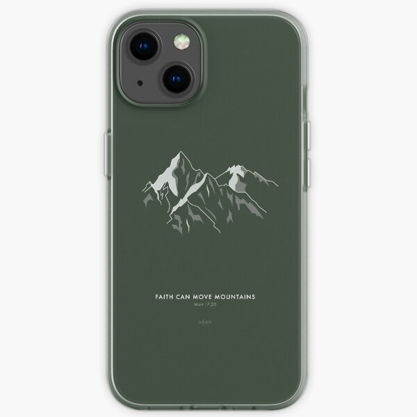 Montagnes - Christian Design (vert) Coque souple iPhone
