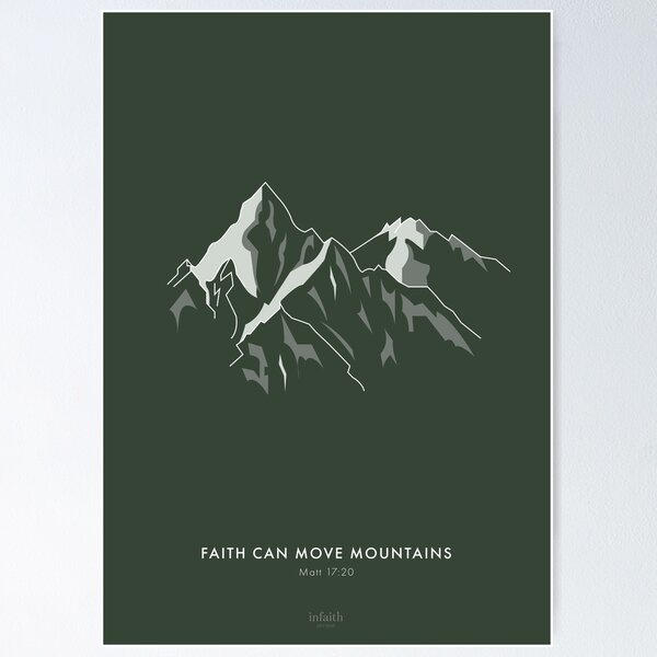 Item preview, Mountains – Christian Design (Green) designed and sold by Infaith-designs.
