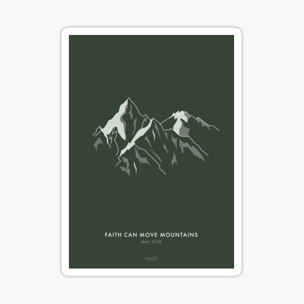 Item preview, Mountains – Christian Design (Green) designed and sold by Infaith-designs.
