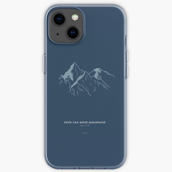 Mountains – Christian Design (Blue) iPhone Soft Case