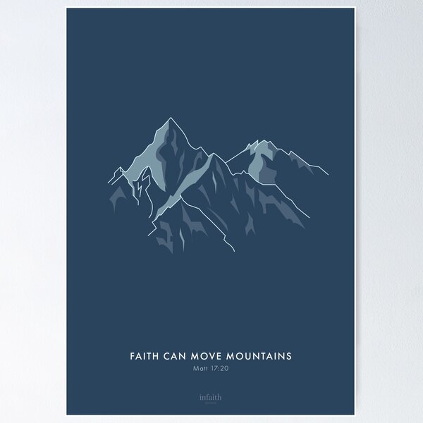 Item preview, Mountains – Christian Design (Blue) designed and sold by Infaith-designs.