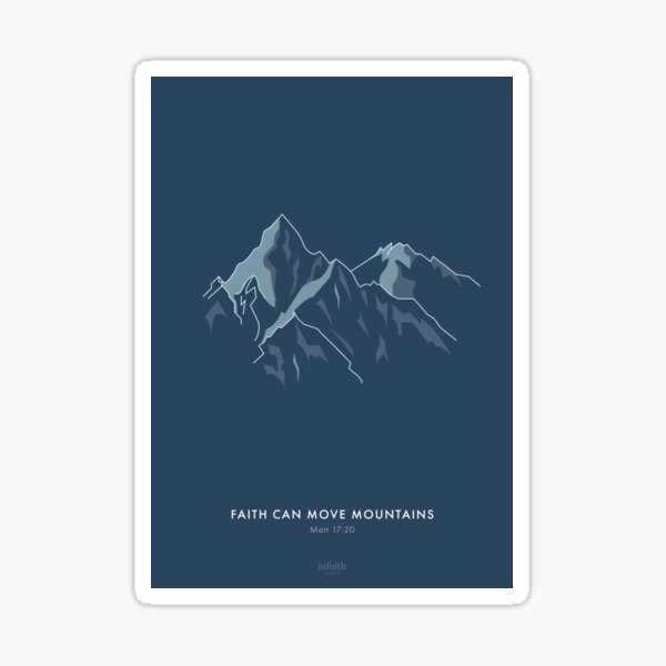 Item preview, Mountains – Christian Design (Blue) designed and sold by Infaith-designs.