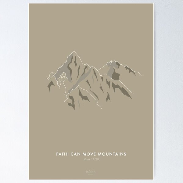 Item preview, Mountains – Christian Design (Sand) designed and sold by Infaith-designs.