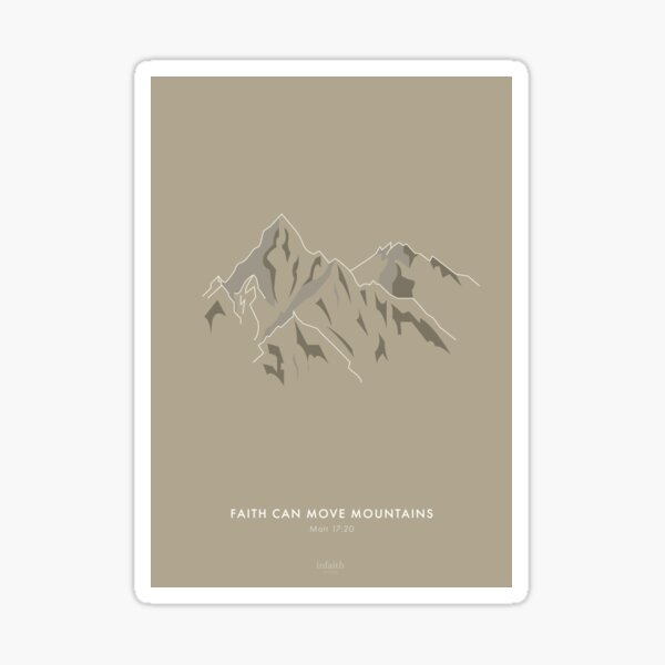 Item preview, Mountains – Christian Design (Sand) designed and sold by Infaith-designs.