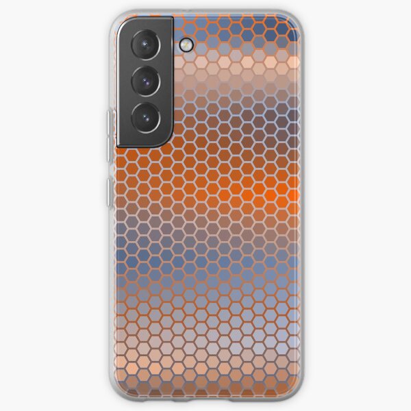 Blue Orange Brown Hexagon Pattern Samsung Galaxy Soft Case