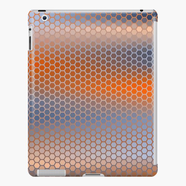 Blue Orange Brown Hexagon Pattern iPad Snap Case