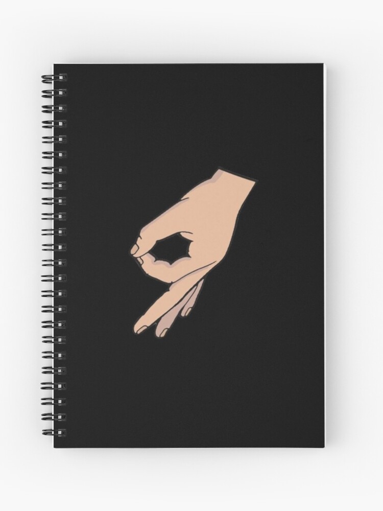 Circle Game Hand Funny Gotcha Meme Made You Look Spiral Notebook By Draculaura09 Redbubble