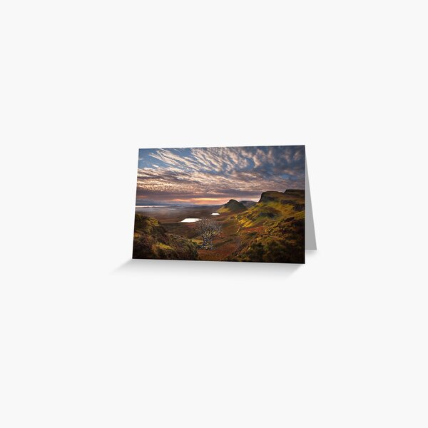 Quiraing at Sunrise Trotternish Isle of Skye. Scotland. Greeting Card