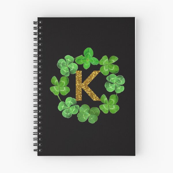 Aperçu de l'œuvre Lettre K, trèfle porte-bonheur, jour de st patrick, trèfle, paillettes, trèfle à quatre feuilles, trèfle à 4 feuilles, alphabet st paddy créée et vendue par Pascally.