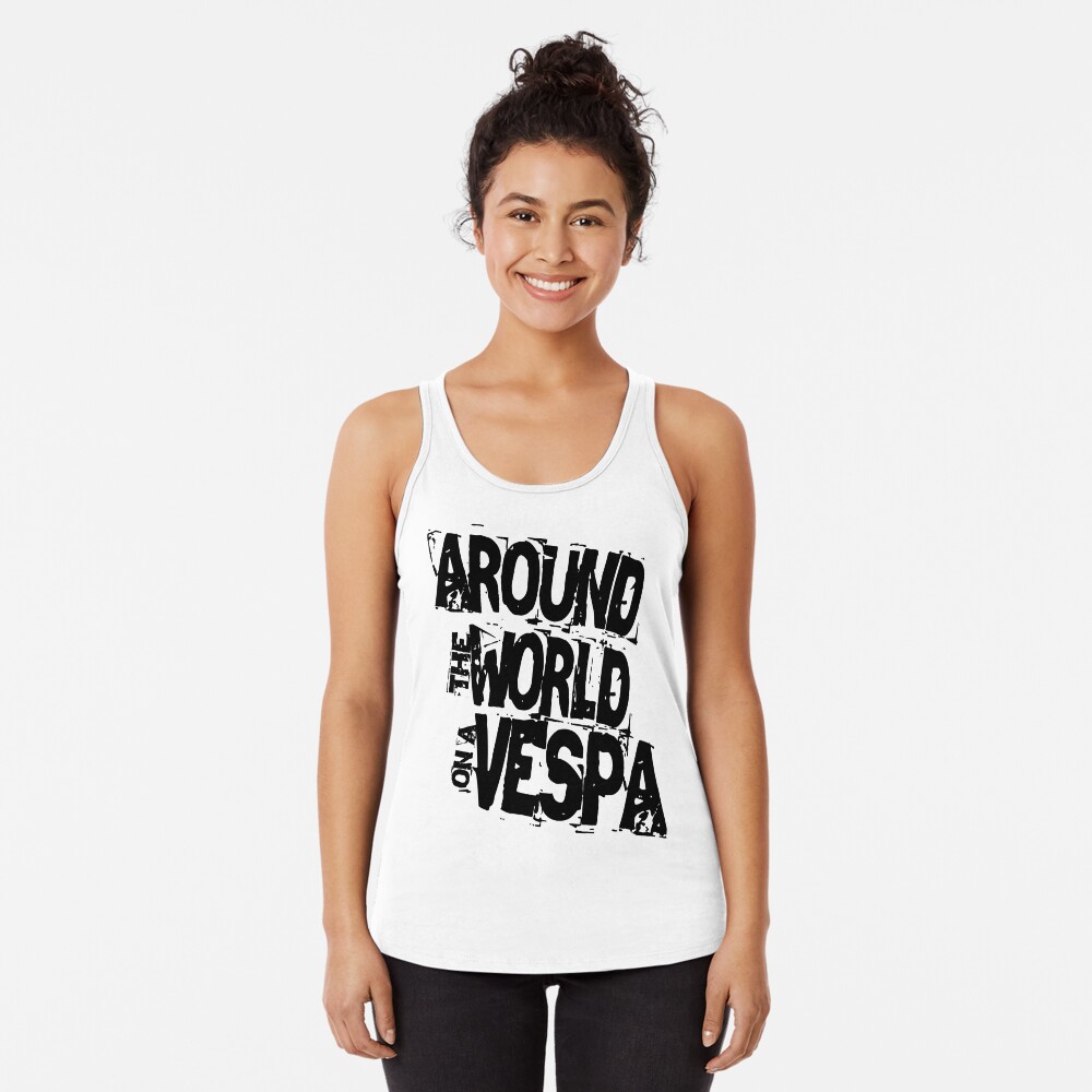 RTW on Vespa Racerback Tank Top
