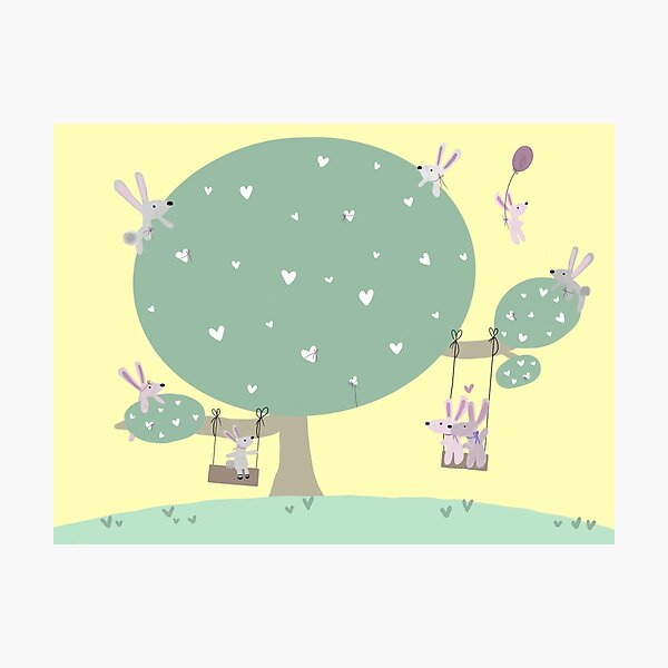 Item preview, Bunnies Playing in Spring By Jennifer Star designed and sold by Jennifer Sullivan.
