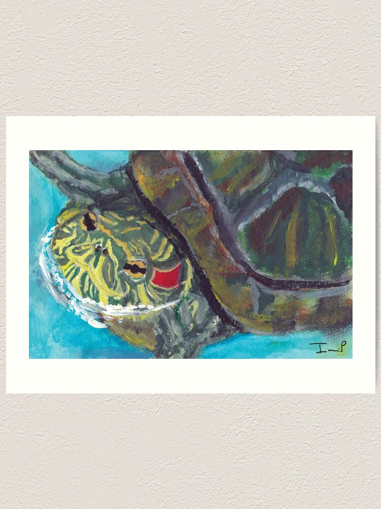 Alternate view of Red Eared Slider Art Print