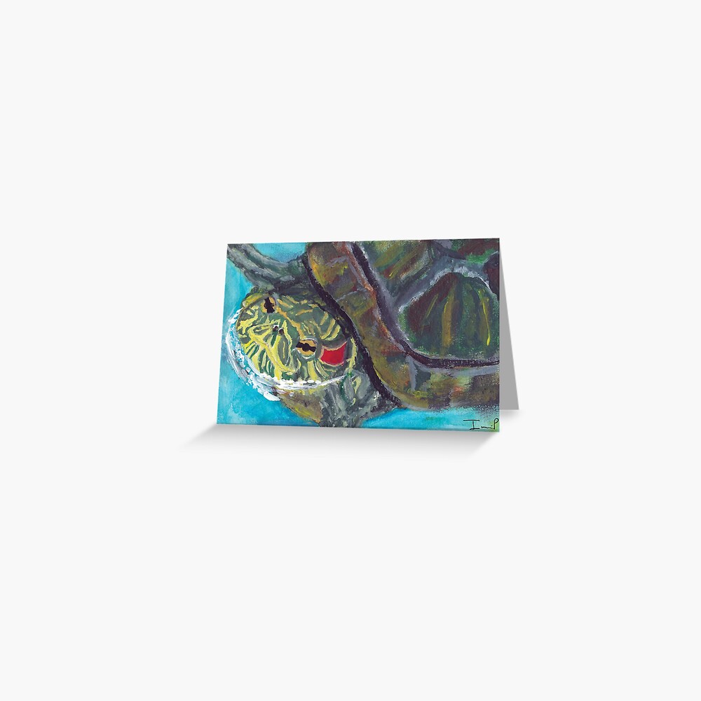 Red Eared Slider Greeting Card